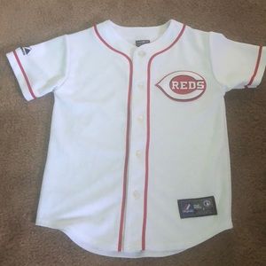Boys (8) MLB Reds button up jersey